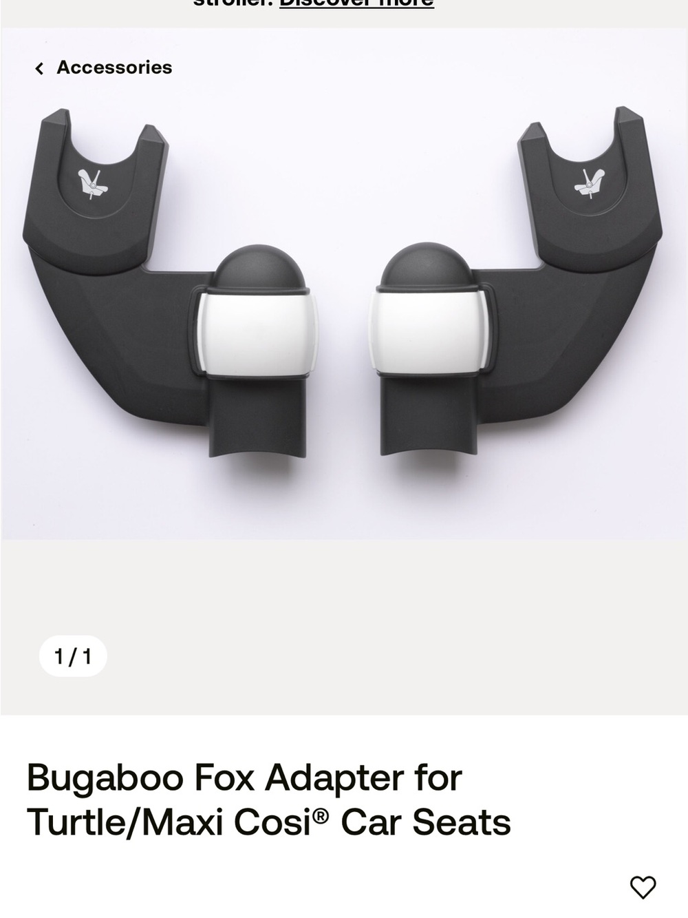 Bugaboo Fox Car Seat Adapters in Black and White